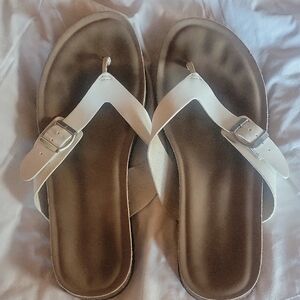 Torrid Women's White Sandals Size 11 Wide
